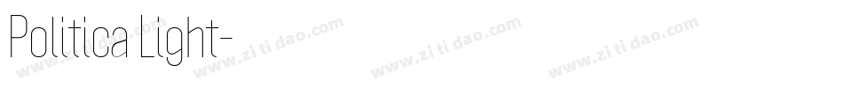 Politica Light字体转换